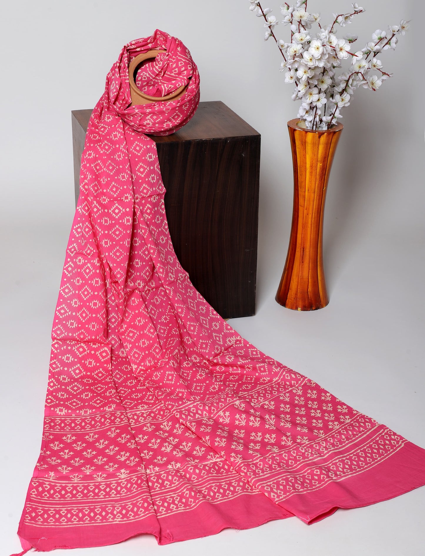 Bagru hand block printed Dupatta