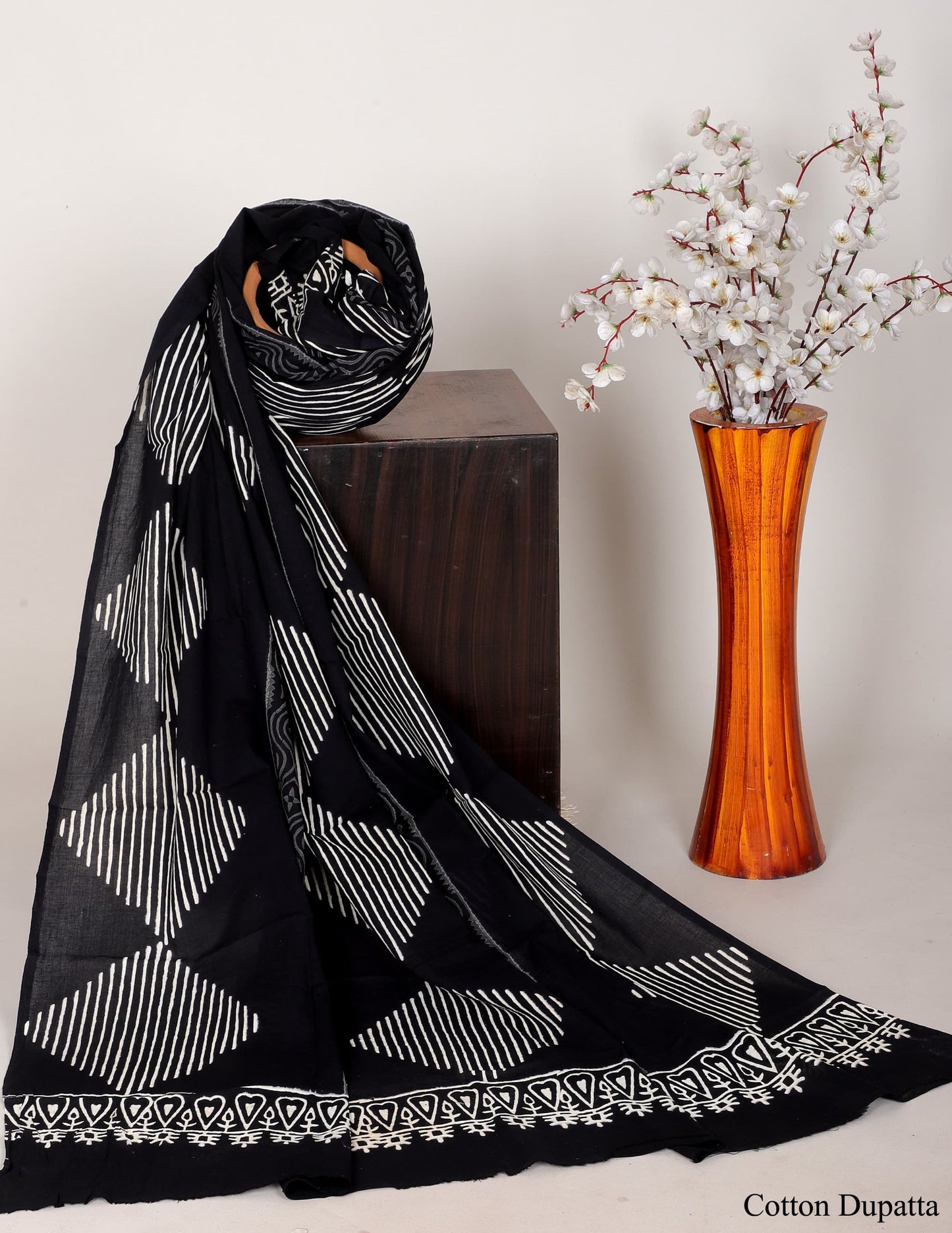 Bagru hand block printed Dupatta