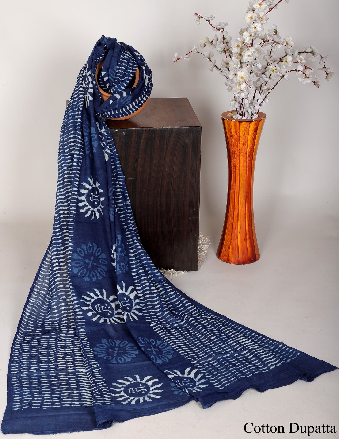 Bagru hand block printed Dupatta