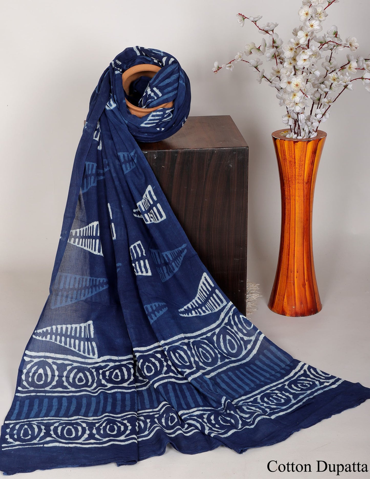 Bagru hand block printed Dupatta