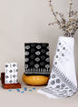 Black & White Hand Block Cotton Salwar Suit Set with Cotton Dupatta