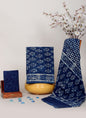 Indigo Dabu Hand Block Cotton Salwar Suit Set with Cotton Dupatta