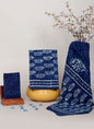 Indigo Dabu Hand Block Cotton Salwar Suit Set with Cotton Dupatta