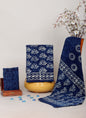 Indigo Dabu Hand Block Cotton Salwar Suit Set with Cotton Dupatta