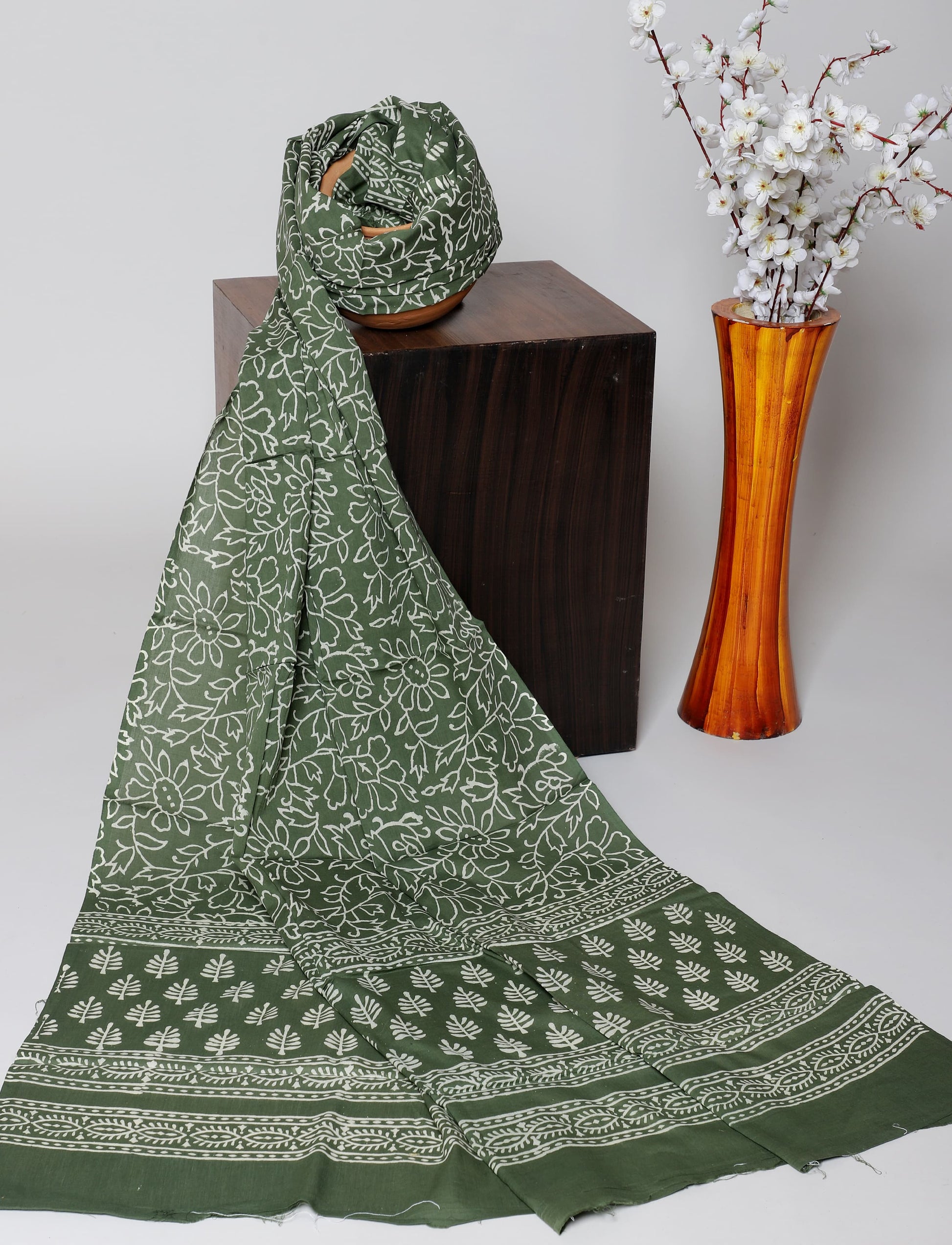 Bagru hand block printed Dupatta 