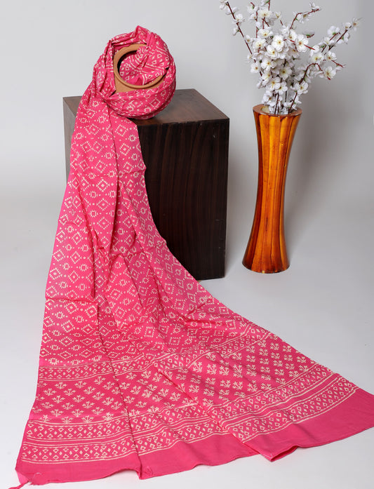 Bagru hand block printed Dupatta 