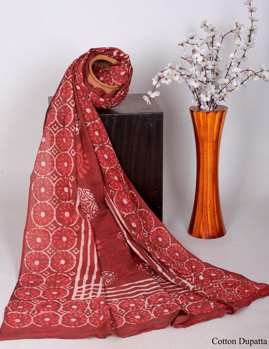 Bagru hand block printed Dupatta 