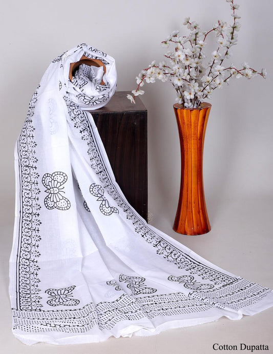 Bagru hand block printed Dupatta 