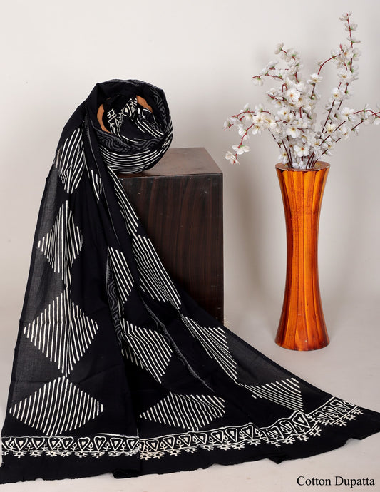 Bagru hand block printed Dupatta 