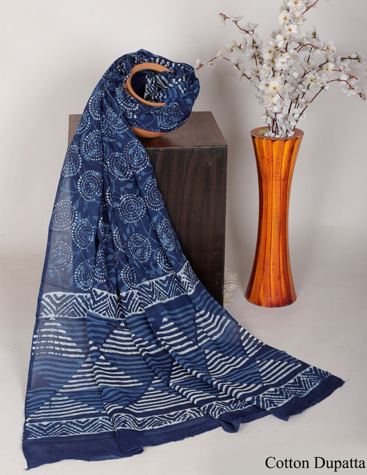 Bagru hand block printed Dupatta 