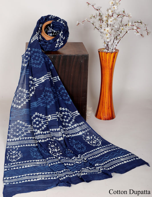 Bagru hand block printed Dupatta 