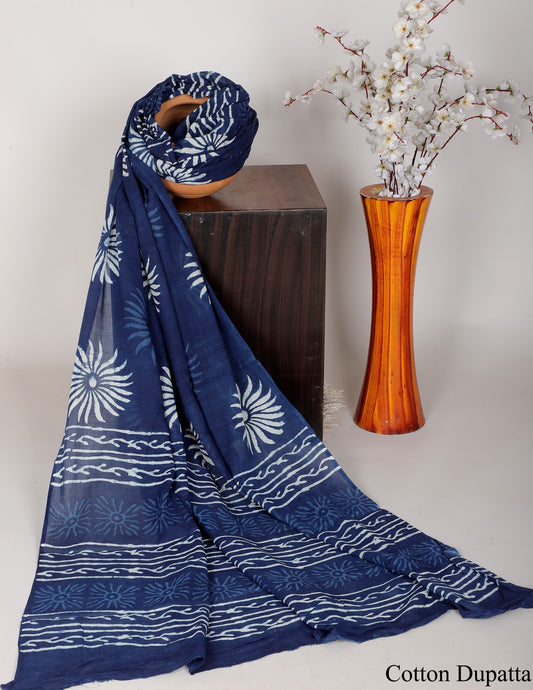Bagru hand block printed Dupatta 