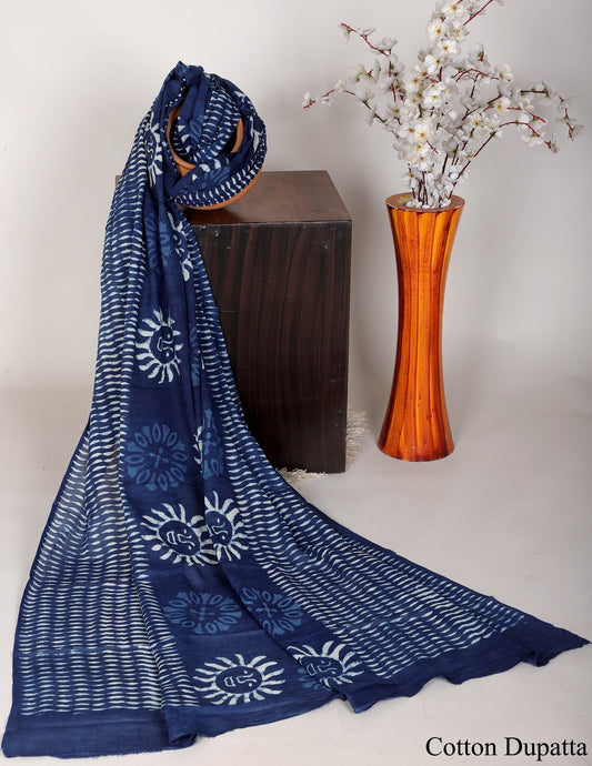 Bagru hand block printed Dupatta 