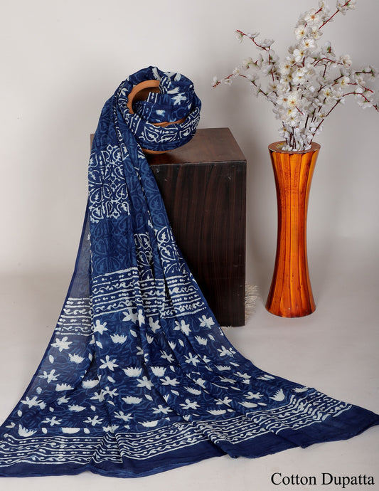 Bagru hand block printed Dupatta 