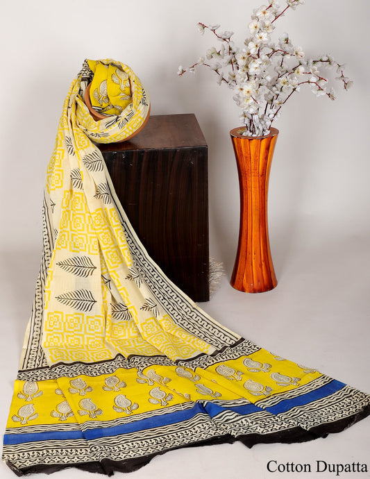 Bagru hand block printed Dupatta 