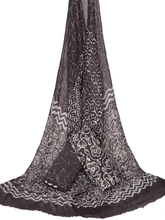 Bagru Hand Block Cotton Salwar Suit Set with Chiffon Dupatta  - TSPSCFGB3