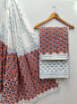 Hand Block Cotton Salwar Suit Set with Cotton Dupatta  - TSPSMVJ125