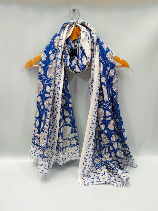 2 meter hand block printed Dupatta Stole