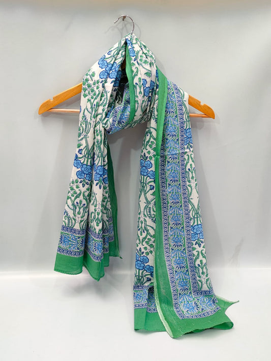 2 meter hand block printed Dupatta Stole
