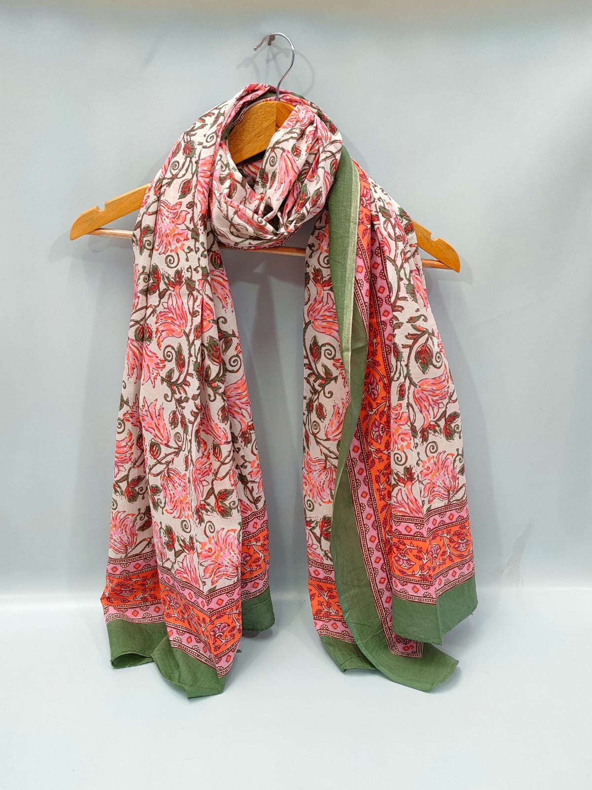 2 meter hand block printed Dupatta Stole