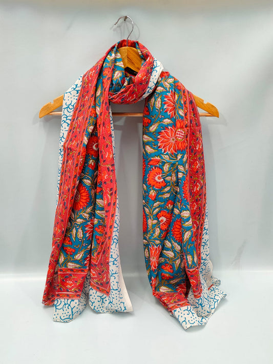 2 meter hand block printed Dupatta Stole