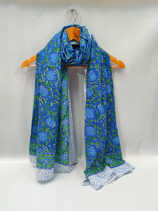 2 meter hand block printed Dupatta Stole