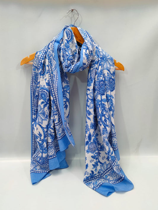 2 meter hand block printed Dupatta Stole