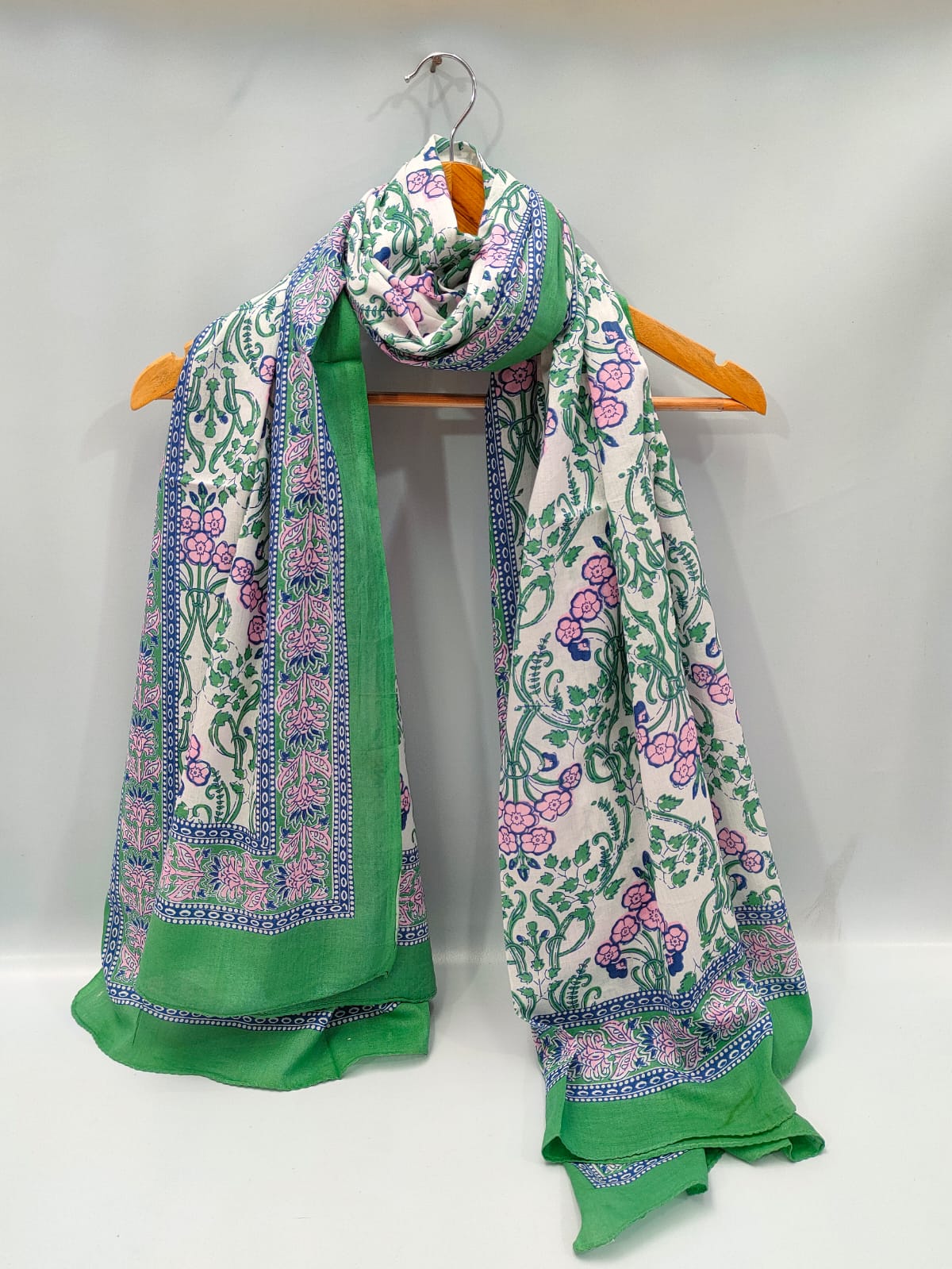 2 meter hand block printed Dupatta Stole