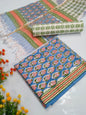 Hand Block Cotton Salwar Suit Set with Kota Doriya Dupatta  - TSPSKDVV28