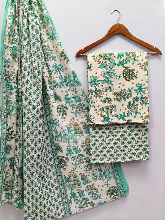 Cotton Screen Print Salwar Suit with Cotton Dupatta  - TSPSMVVSP23