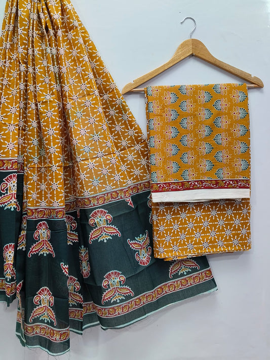 Cotton Screen Print Salwar Suit with Cotton Dupatta  - TSPSMVVSP29