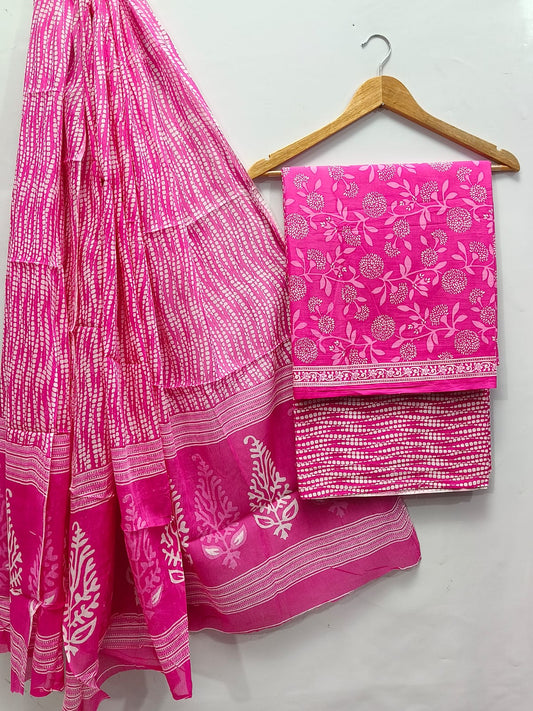 Cotton Screen Print Salwar Suit with Cotton Dupatta  - TSPSMVVSP68