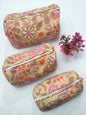 Set of 3 Pouches With A Waterproof Lining, Perfect For Cosmetics