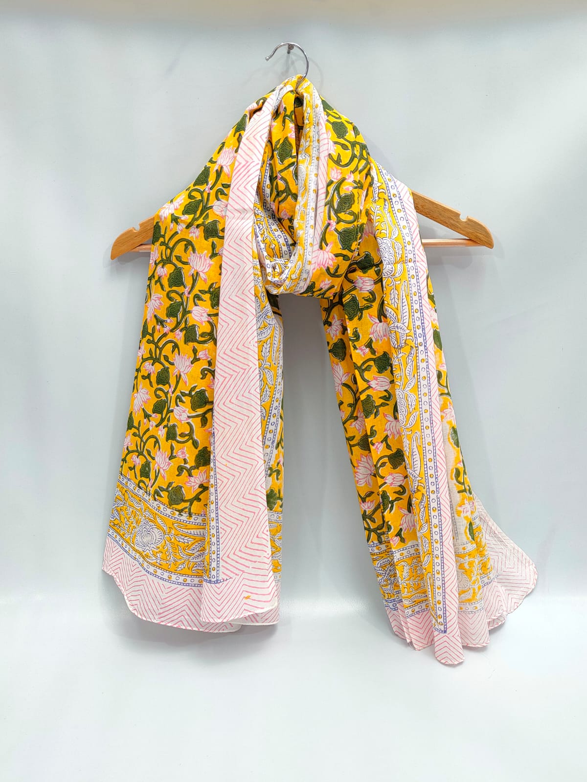 2 meter cotton Stole Dupatta Hand block printed