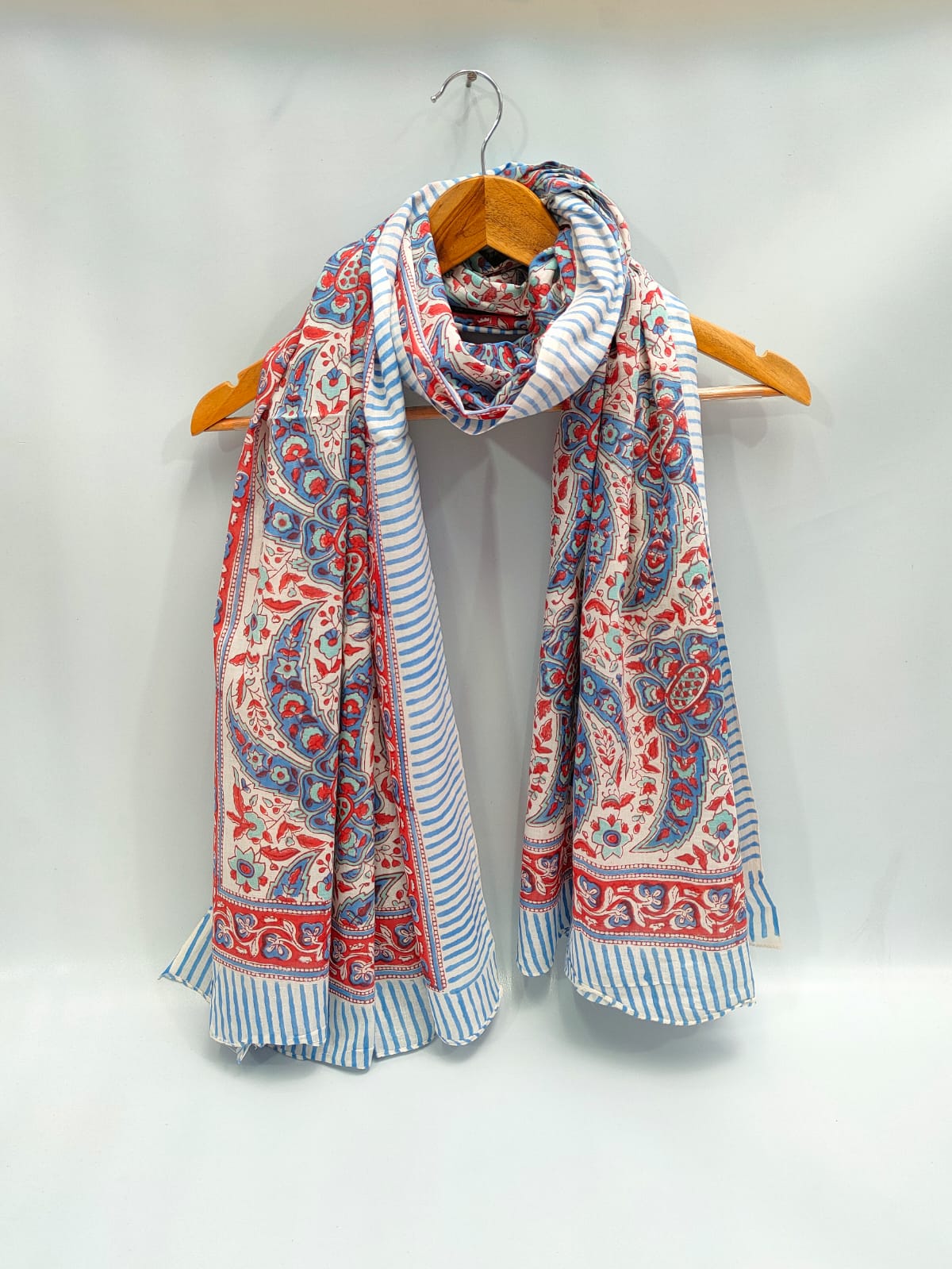 2 meter cotton Stole Dupatta Hand block printed