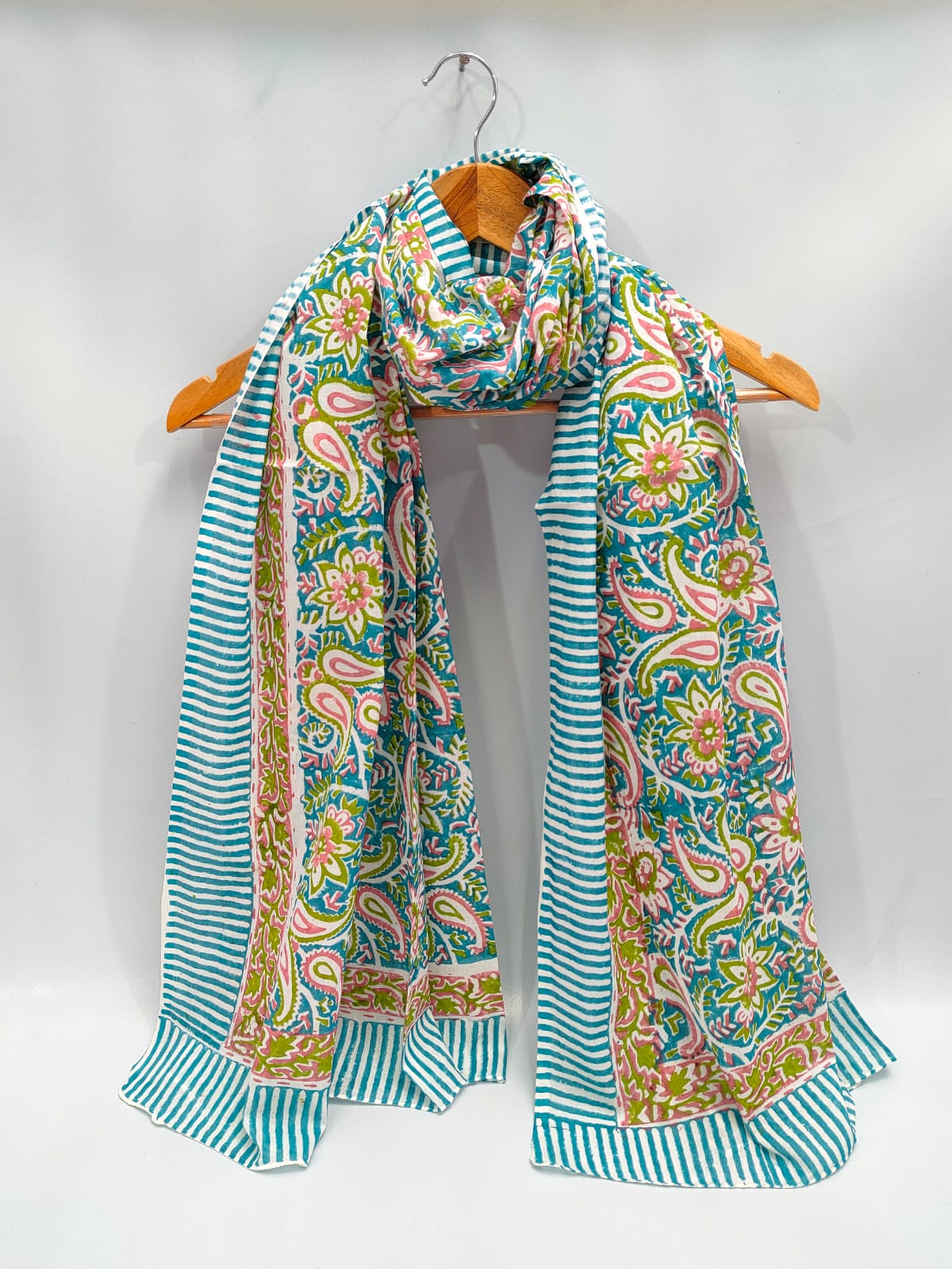 2 meter cotton Stole Dupatta Hand block printed