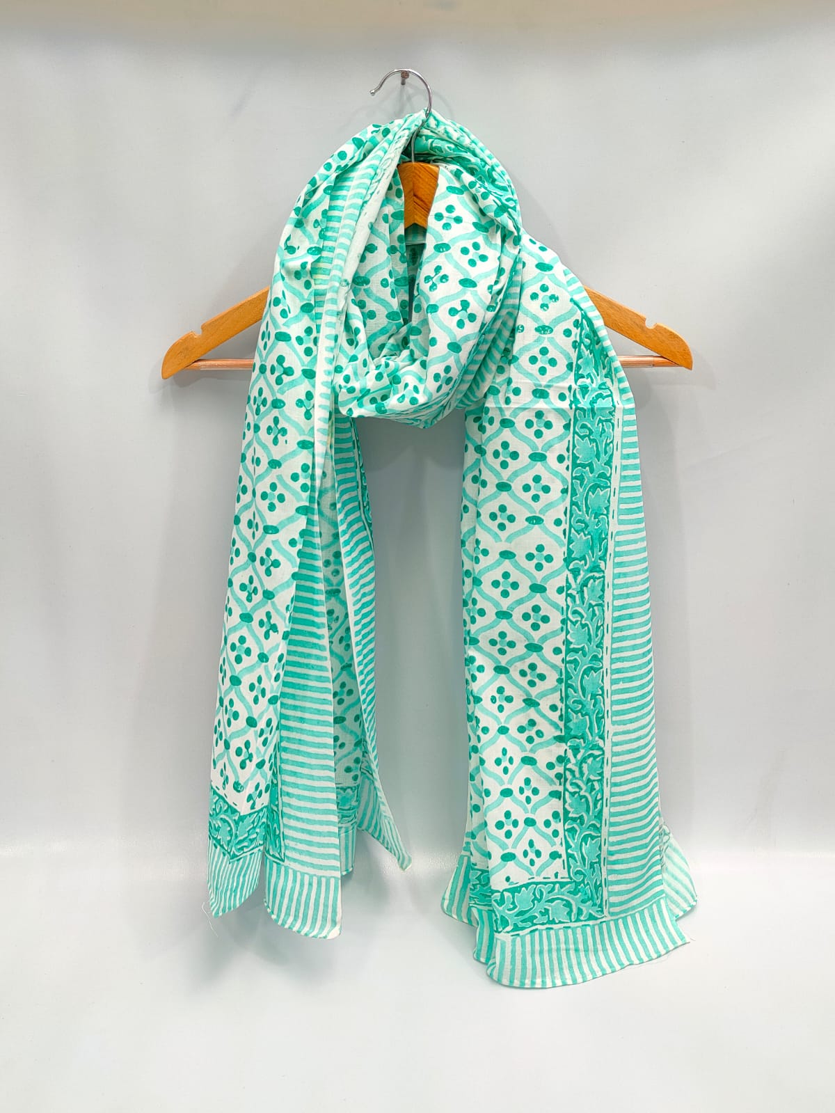 2 meter cotton Stole Dupatta Hand block printed