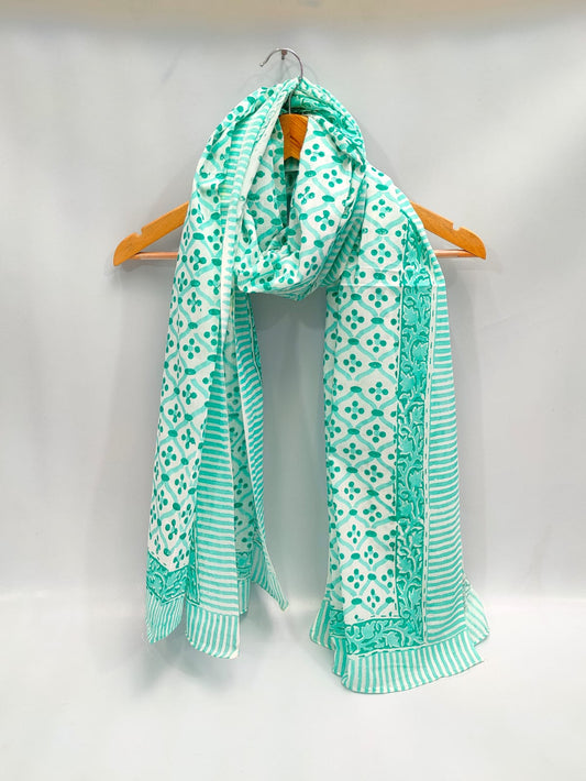 2 meter cotton Stole Dupatta Hand block printed