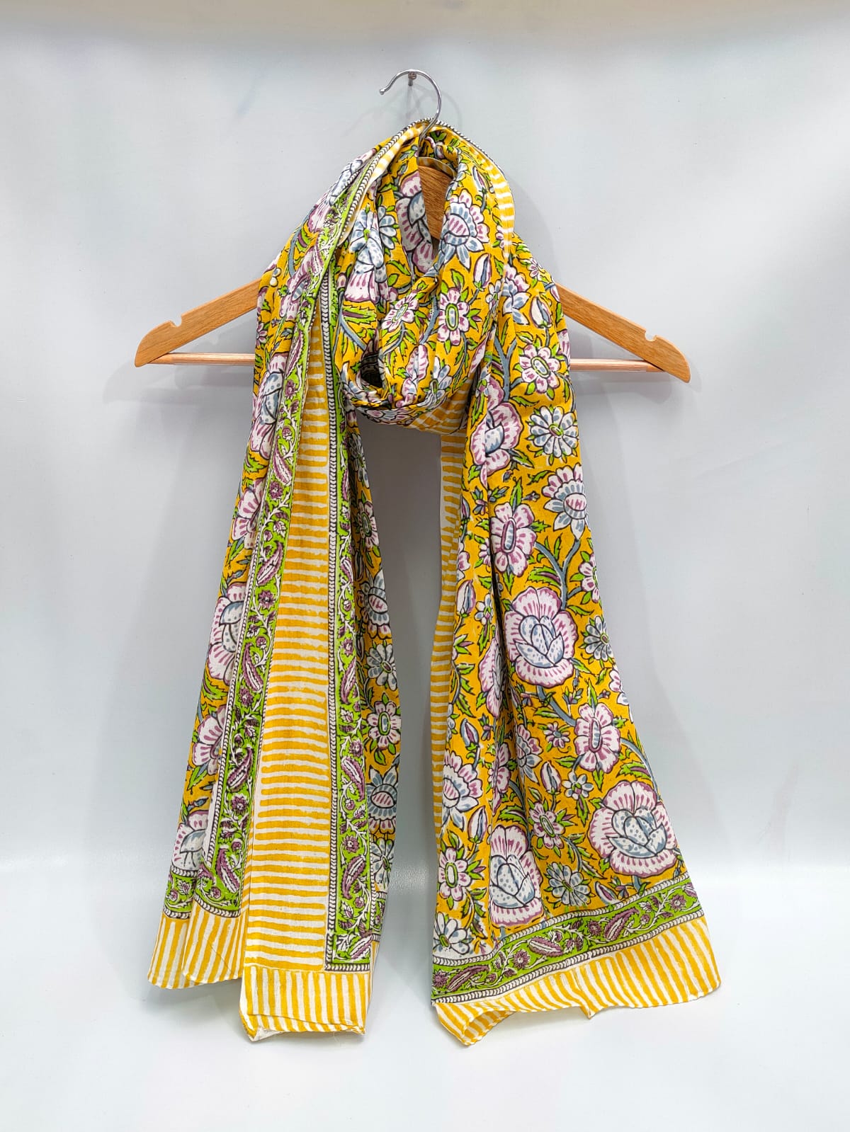 2 meter cotton Stole Dupatta Hand block printed