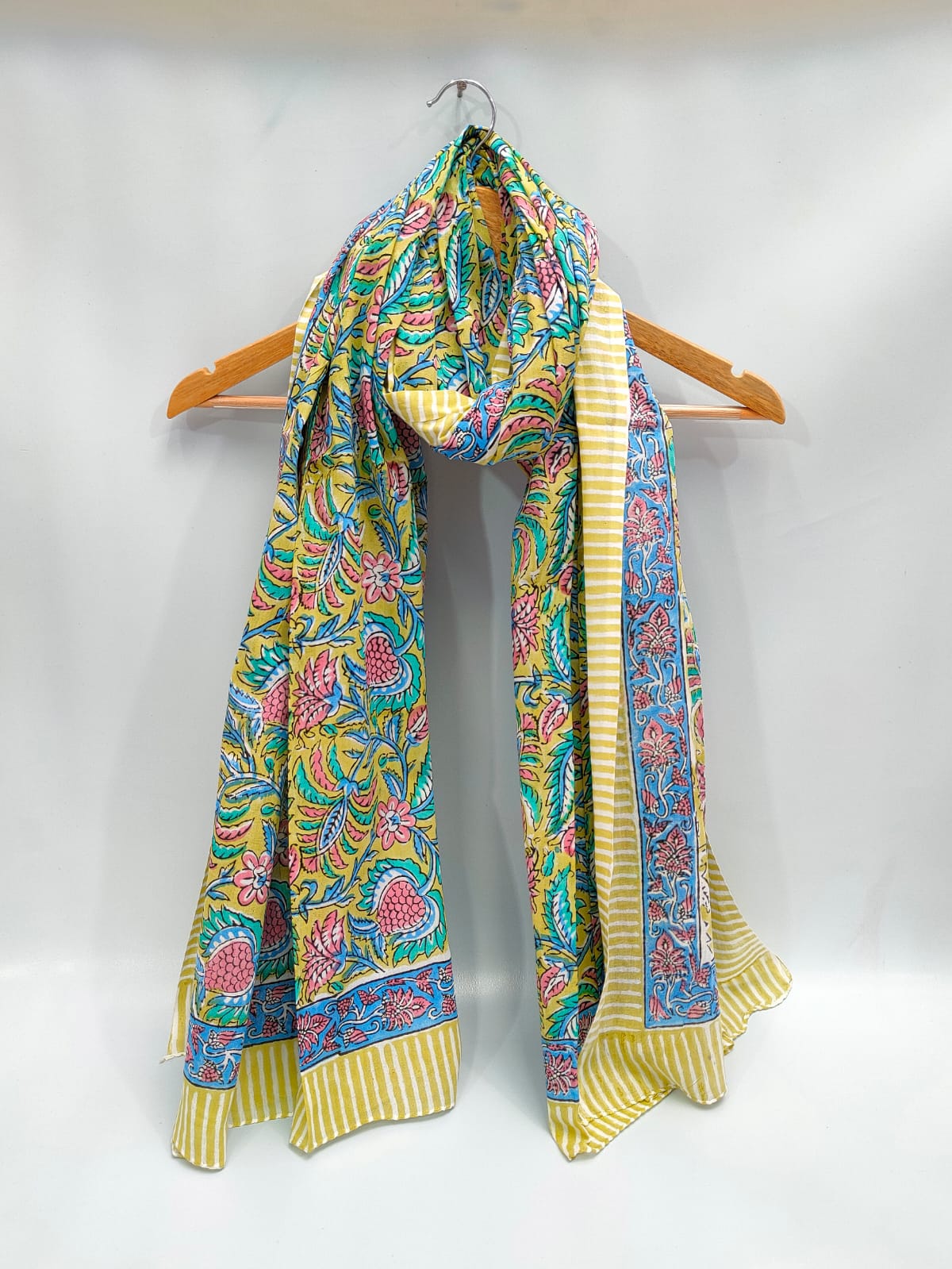2 meter cotton Stole Dupatta Hand block printed