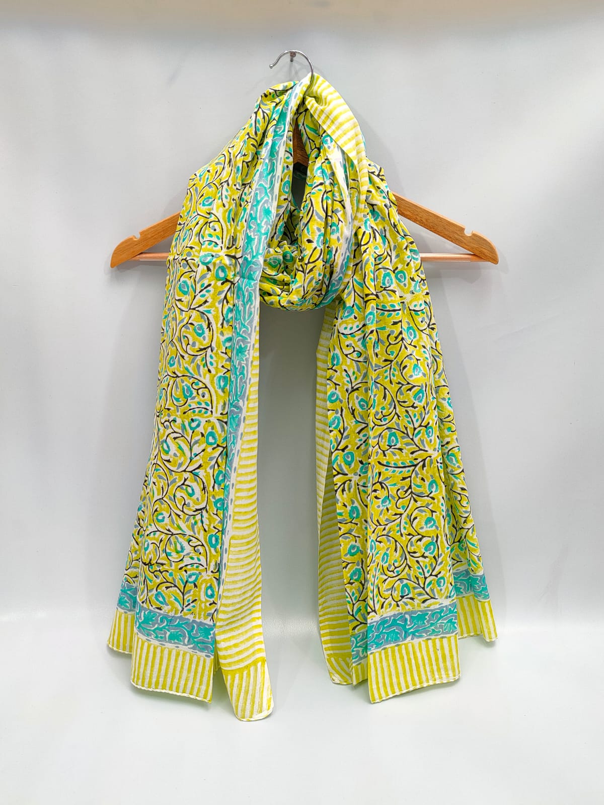 2 meter cotton Stole Dupatta Hand block printed