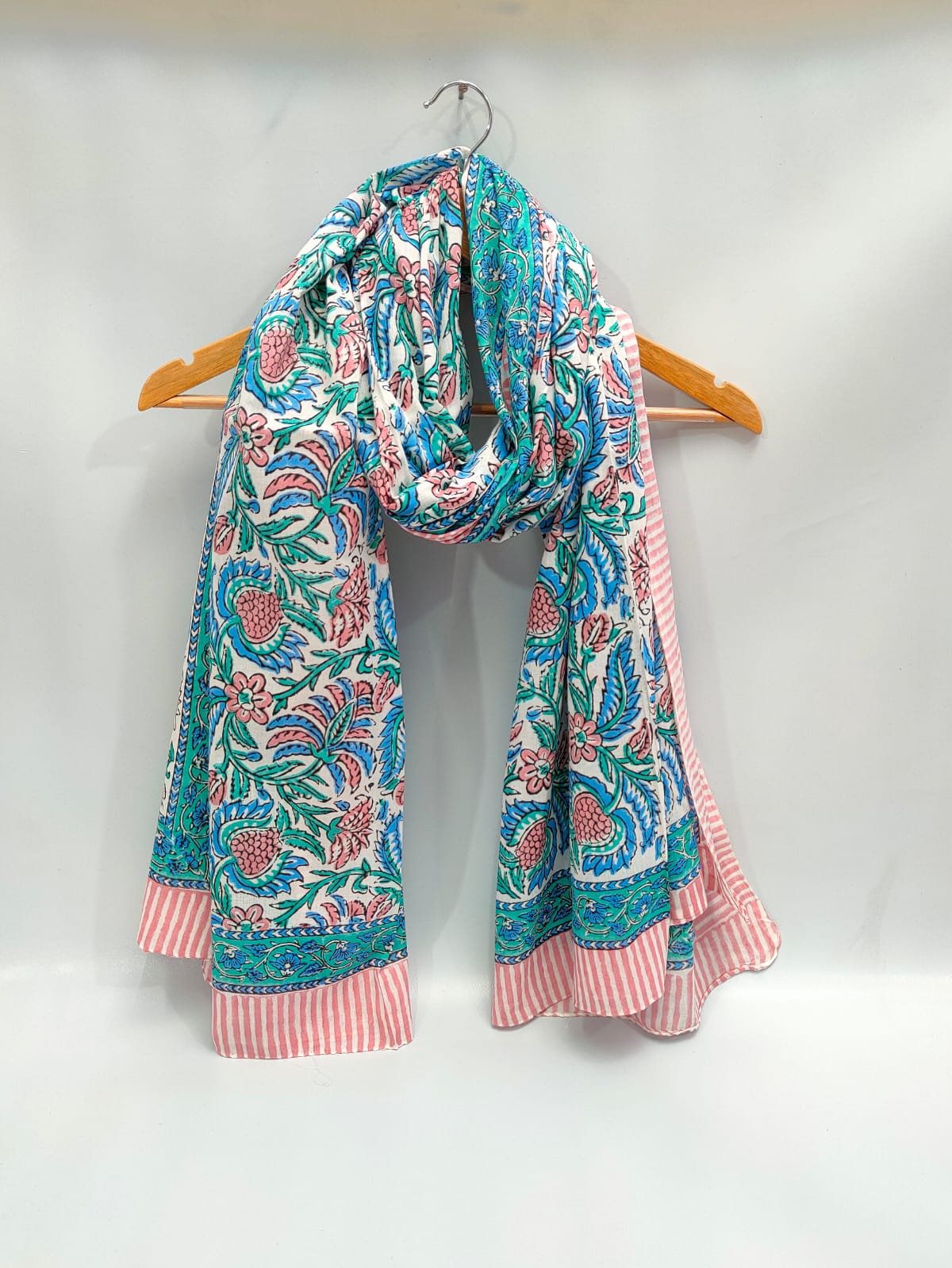 2 meter cotton Stole Dupatta Hand block printed