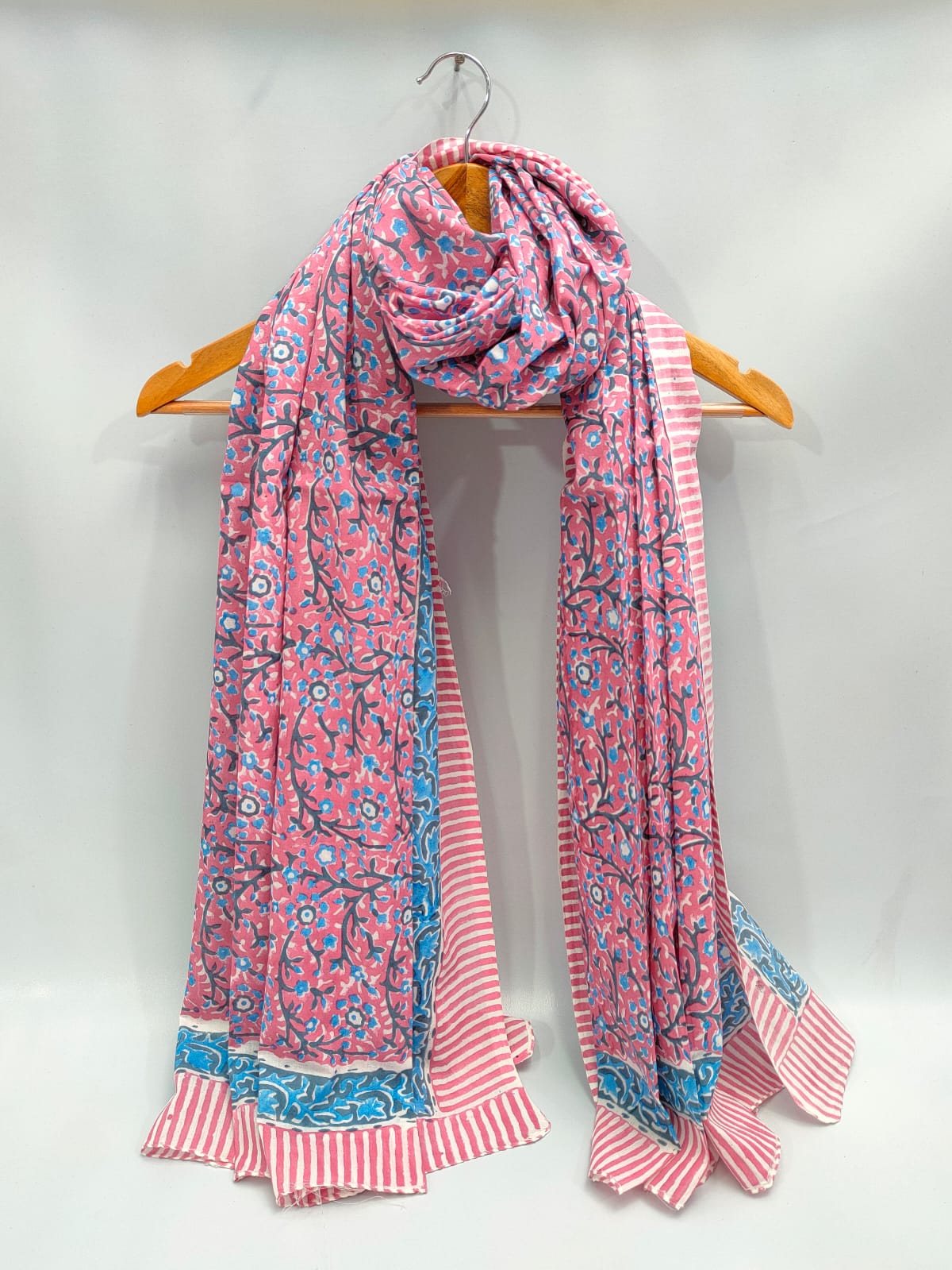 2 meter cotton Stole Dupatta Hand block printed