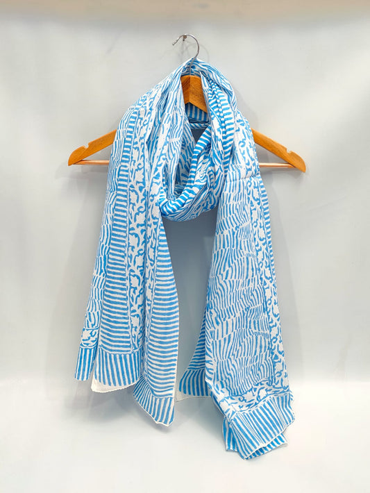 2 meter cotton Stole Dupatta Hand block printed