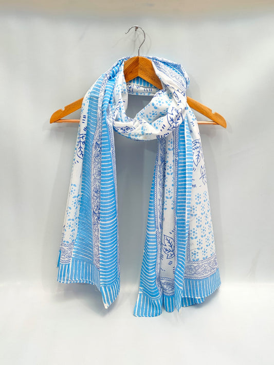 2 meter cotton Stole Dupatta Hand block printed