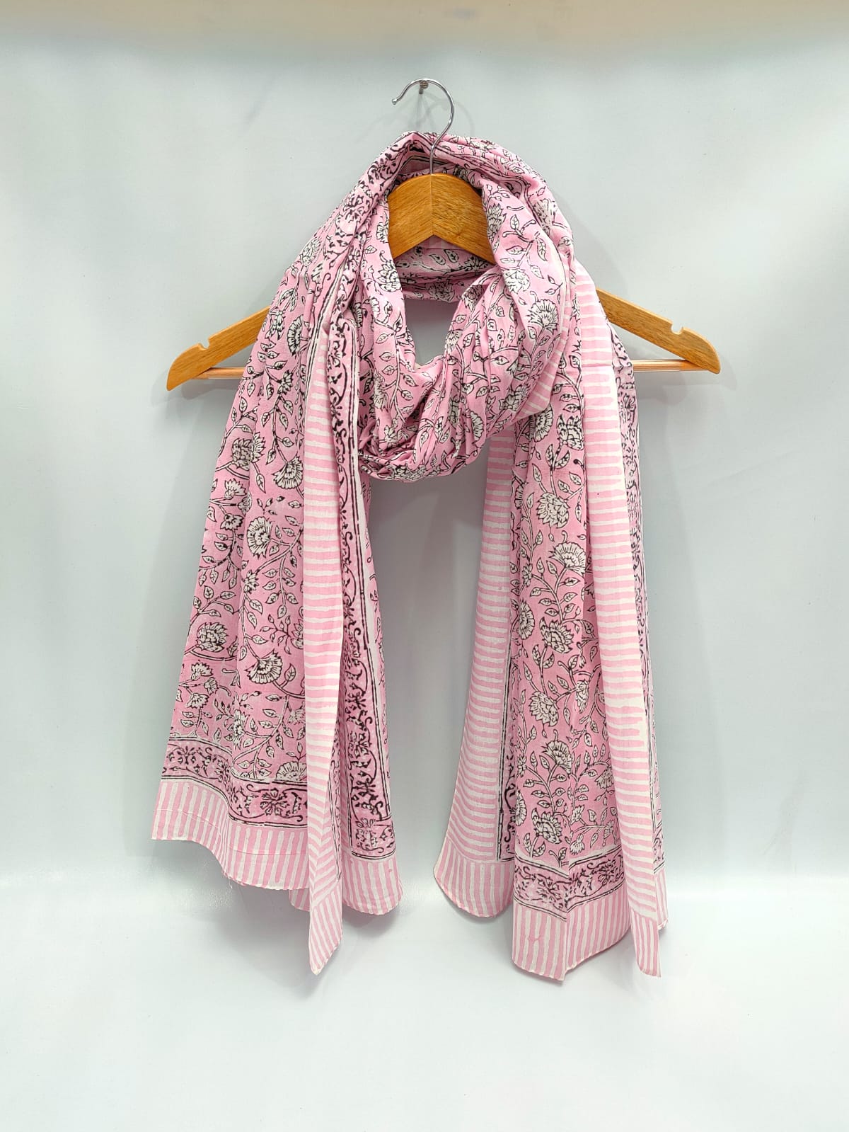 2 meter cotton Stole Dupatta Hand block printed