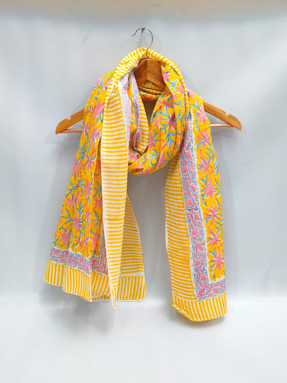 2 meter cotton Stole Dupatta Hand block printed