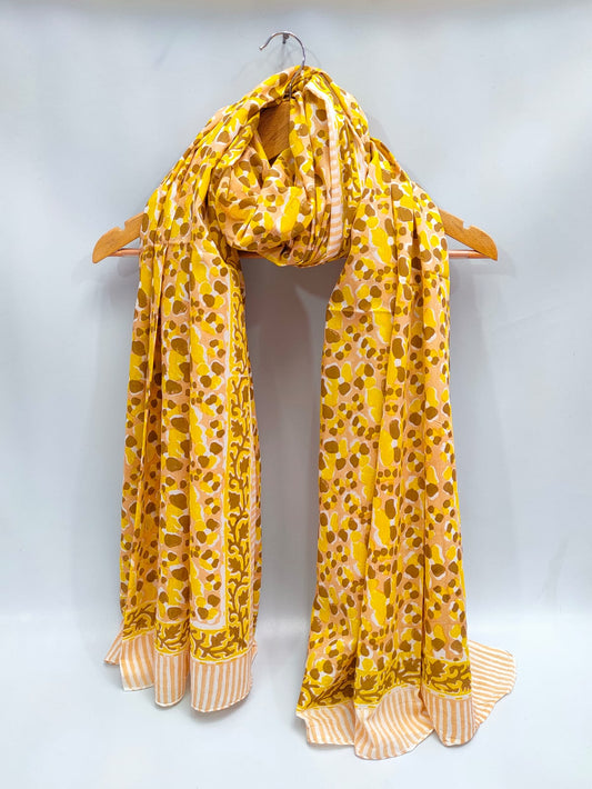 2 meter cotton Stole Dupatta Hand block printed