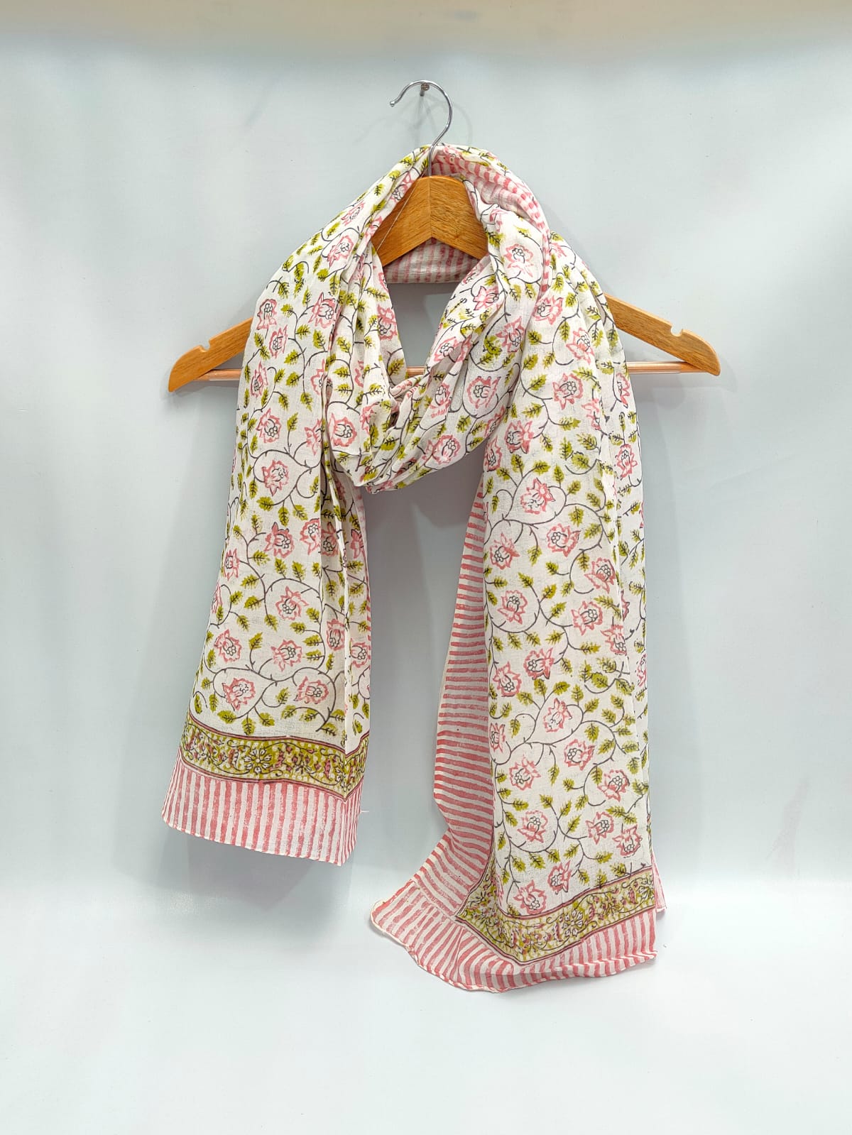 2 meter cotton Stole Dupatta Hand block printed