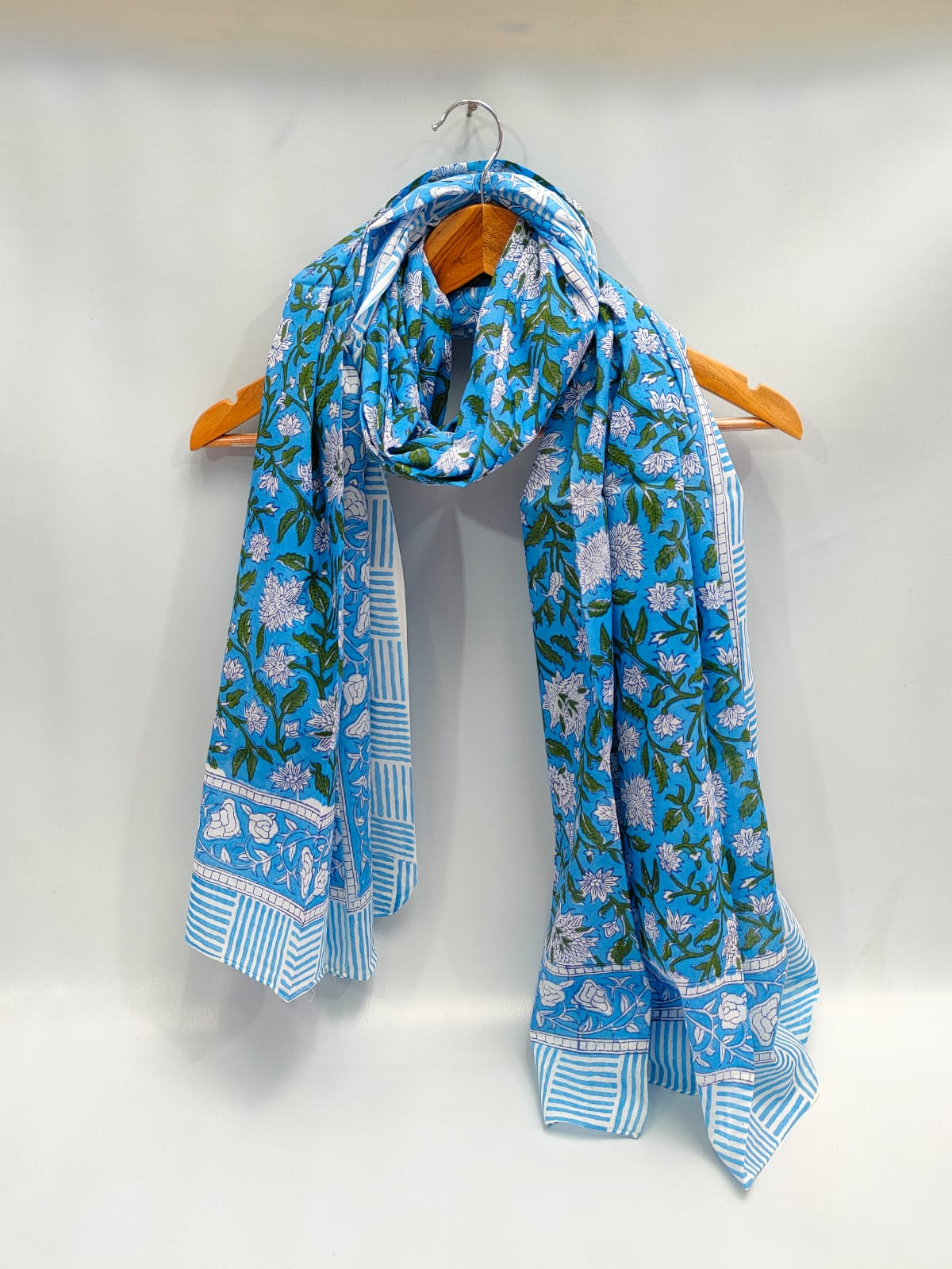 2 meter cotton Stole Dupatta Hand block printed